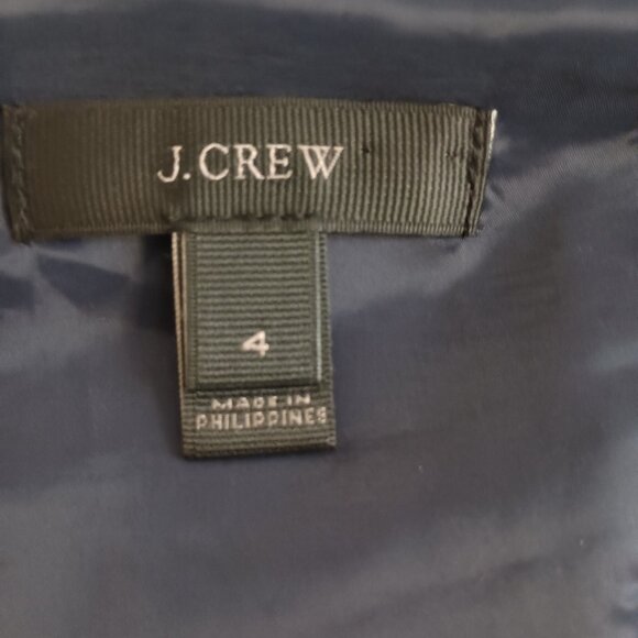 J. Crew Blue White Polka Dot Sleeveless Sheath Dress Women’s Size 4 - Picture 9 of 15